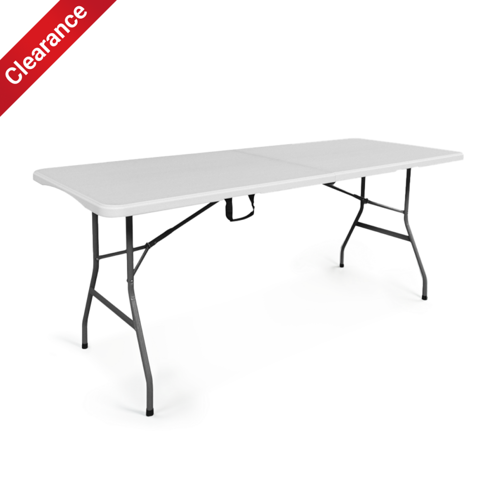 6 Foot Heavy Duty Portable Folding Table for 4-6 People, White_4Dock